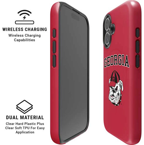 University of Georgia Bulldogs Logo iPhone 16 Plus Magsafe Impact Case